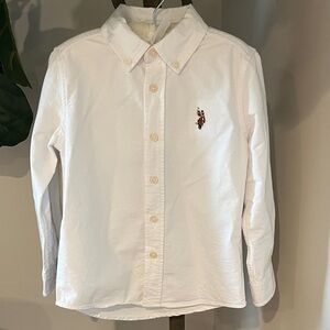 U.S. Polo Assn. White Kids Button Down Shirt